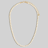 Metallic And Semi Precious Stone Beaded Necklace