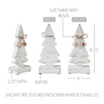 Snowy Wooden Tree- 8.25x4x2.25