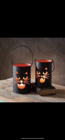 Black Cat Bucket Luminaries