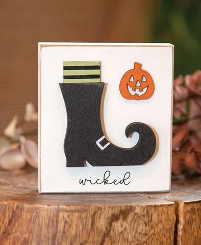Wicked Witch Boot & Jack O Lantern Block