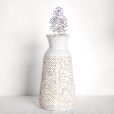 9.45” Ridged Pattern Vase