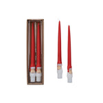 10"H Unscented Santa Taper Candles in Box, Set of 2