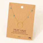 Center Hoop Charm Necklace
