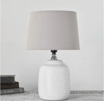 WHITE HONEYCOMB PATTERN LAMP (Pick Up Only)