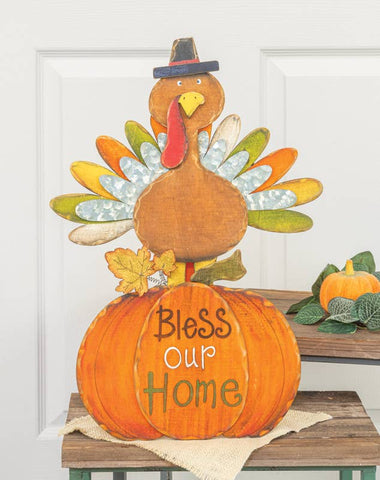 BLESS OUR HOME TURKEY STANDER