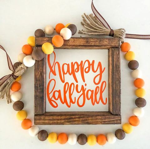 Happy Fall Y’all Wood Sign