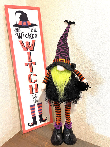 Light Up Witch-Halloween Gnome