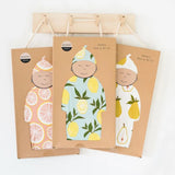 Lemon Organic Cotton Newborn Gown & Hat Set